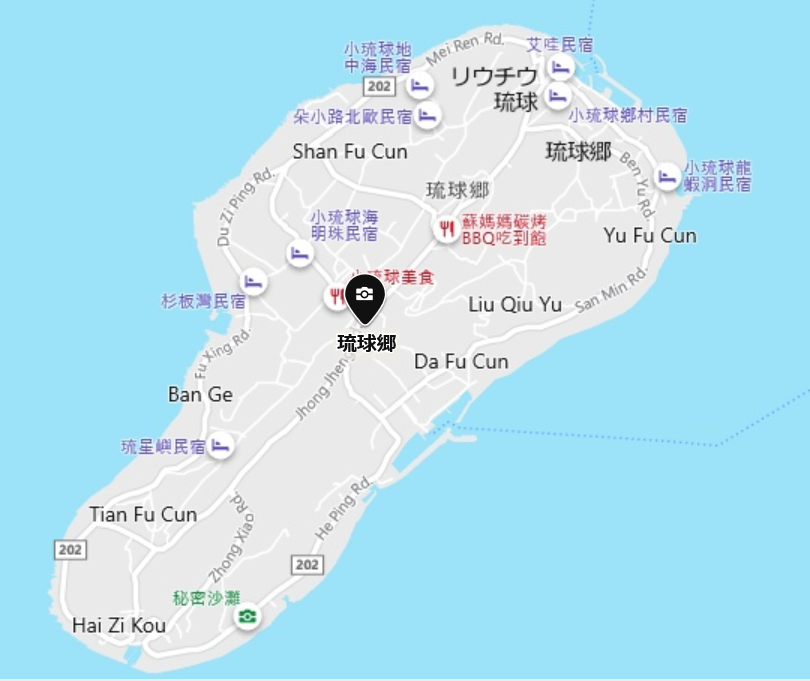 台湾 小琉球 地図