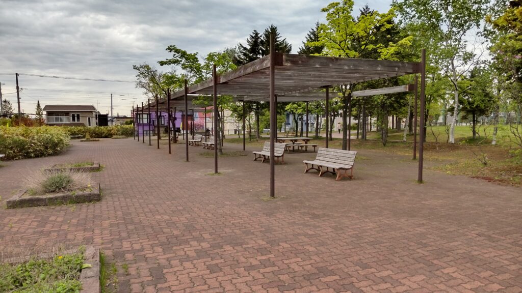 星置公園の入口広場