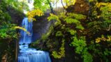 定山渓の「白糸の滝」