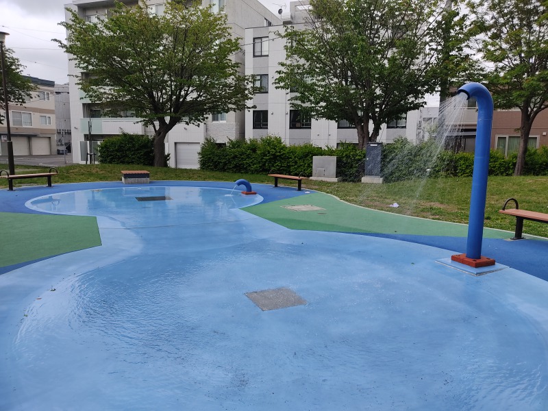 桜公園の水遊び場
