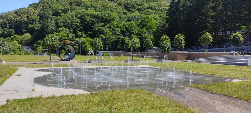 札幌市水道記念館の水遊び場